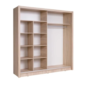 Šatní skříň se zrcadlem 200 cm CHOCONTA 1 - dub sonoma
