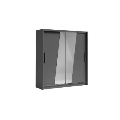 Šatní skříň se zrcadlem 200 cm CHOCONTA 2 - grafitová