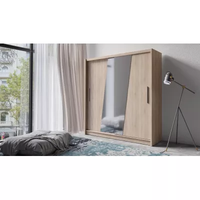 Šatní skříň se zrcadlem 200 cm CHOCONTA 2 - dub sonoma