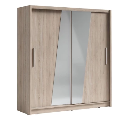 Šatní skříň se zrcadlem 200 cm CHOCONTA 2 - dub sonoma