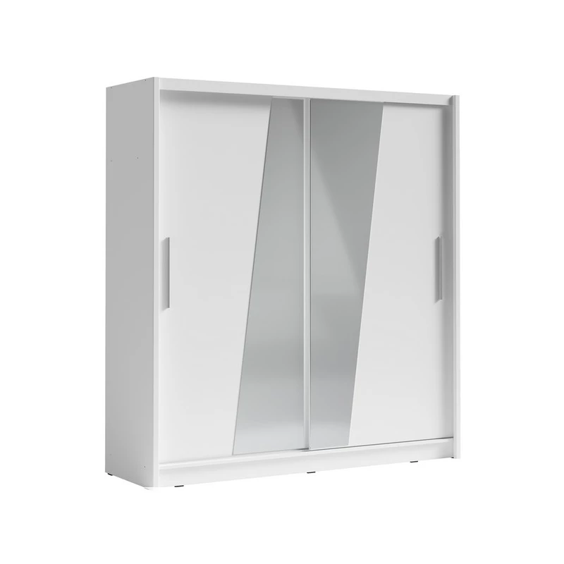 Šatní skříň se zrcadlem 200 cm CHOCONTA 2 - bílá