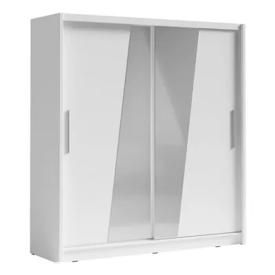 Šatní skříň se zrcadlem 200 cm CHOCONTA 2 - bílá