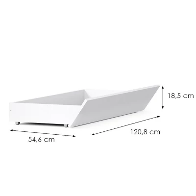 Set 2x šuplík k posteli TURBO - bílý