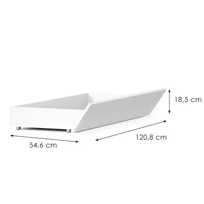 Set 2x šuplík k posteli TURBO - bílý