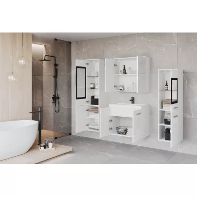 Koupelnová sestava ESTELA 2 - bílá mat / bílá lesk