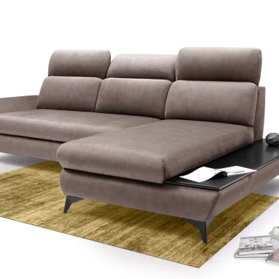 Rohová rozkládací sedací souprava SARNIA - šedá 2, pravý roh