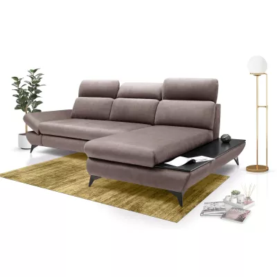 Rohová rozkládací sedací souprava SARNIA - šedá 2, pravý roh