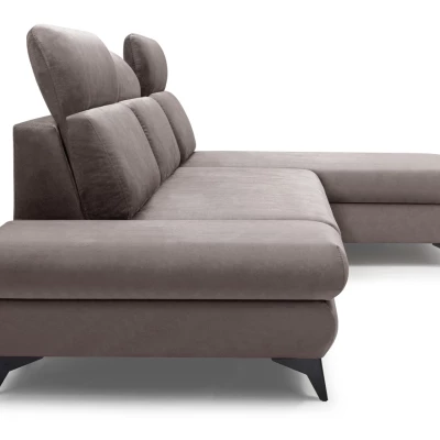 Rohová rozkládací sedací souprava SARNIA - šedá 2, pravý roh