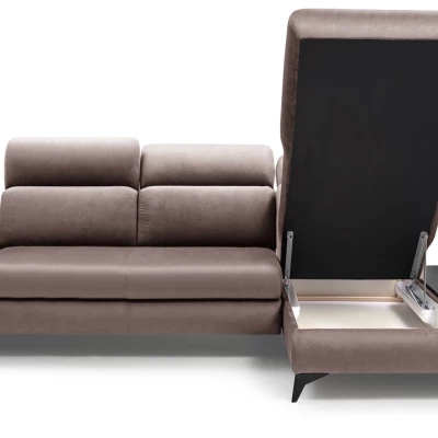 Rohová rozkládací sedací souprava SARNIA - šedá 2, pravý roh