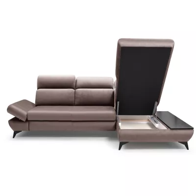 Rohová rozkládací sedací souprava SARNIA - šedá 2, pravý roh