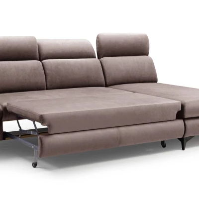 Rohová rozkládací sedací souprava SARNIA - šedá 2, pravý roh