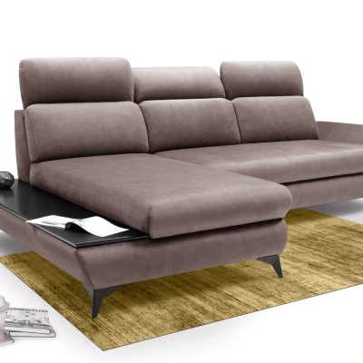 Rohová rozkládací sedací souprava SARNIA - šedá 2, levý roh