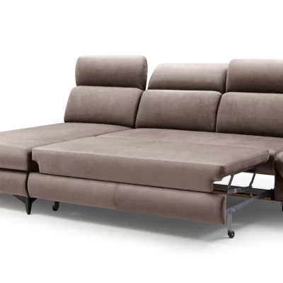 Rohová rozkládací sedací souprava SARNIA - šedá 2, levý roh