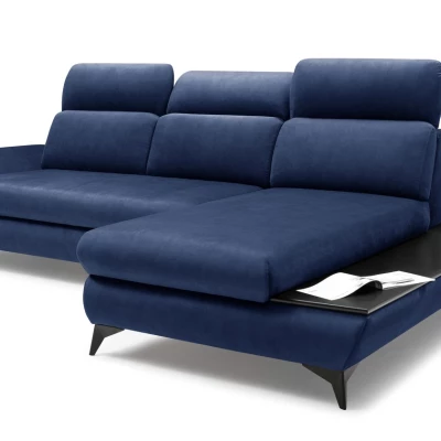 Rohová rozkládací sedací souprava SARNIA - modrá, pravý roh