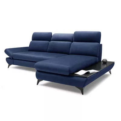 Rohová rozkládací sedací souprava SARNIA - modrá, pravý roh