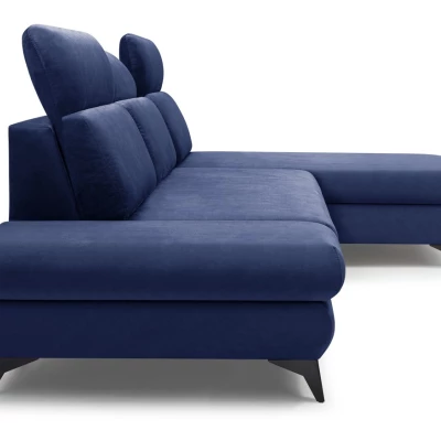 Rohová rozkládací sedací souprava SARNIA - modrá, pravý roh