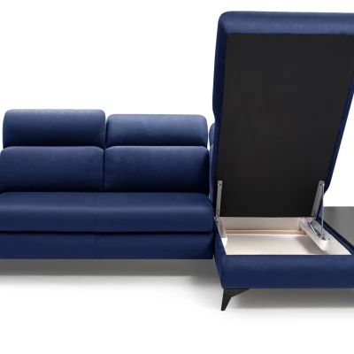 Rohová rozkládací sedací souprava SARNIA - modrá, pravý roh