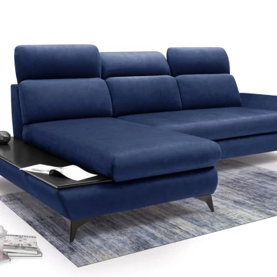 Rohová rozkládací sedací souprava SARNIA - modrá, levý roh