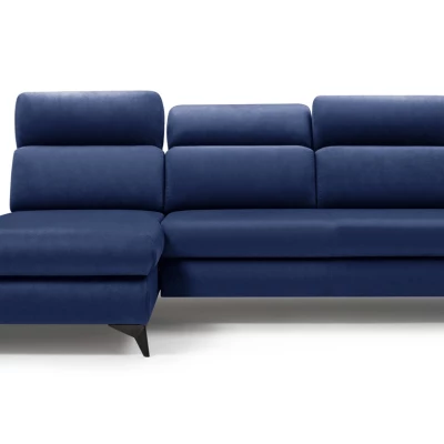 Rohová rozkládací sedací souprava SARNIA - modrá, levý roh