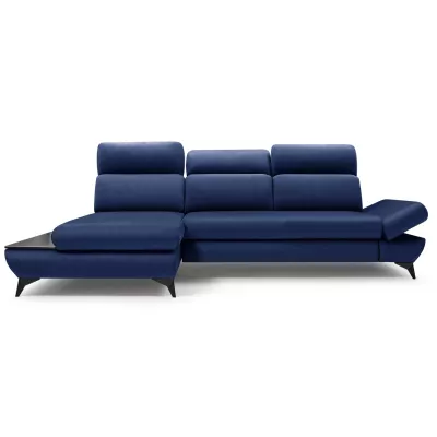 Rohová rozkládací sedací souprava SARNIA - modrá, levý roh