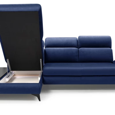 Rohová rozkládací sedací souprava SARNIA - modrá, levý roh
