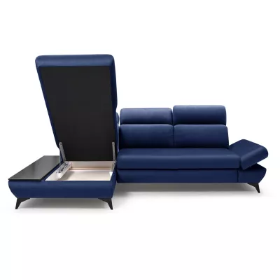 Rohová rozkládací sedací souprava SARNIA - modrá, levý roh