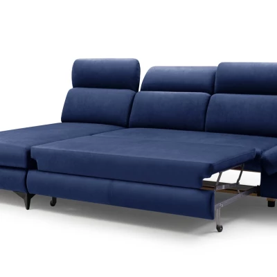 Rohová rozkládací sedací souprava SARNIA - modrá, levý roh