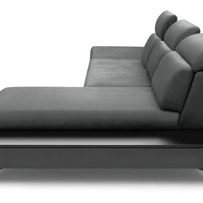 Rohová rozkládací sedací souprava SARNIA - tmavá šedá 2, pravý roh