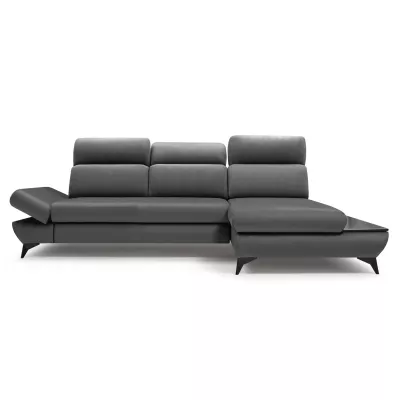 Rohová rozkládací sedací souprava SARNIA - tmavá šedá 2, pravý roh