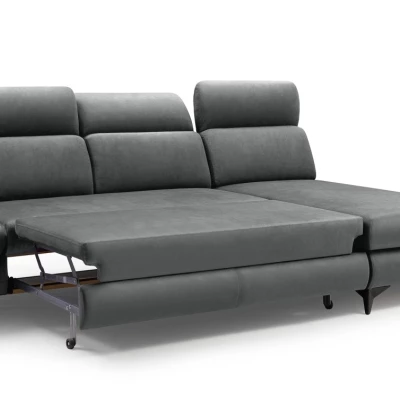 Rohová rozkládací sedací souprava SARNIA - tmavá šedá 2, pravý roh