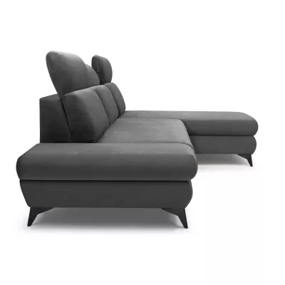 Rohová rozkládací sedací souprava SARNIA - tmavá šedá 2, levý roh