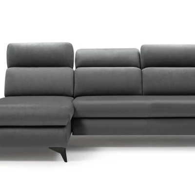 Rohová rozkládací sedací souprava SARNIA - tmavá šedá 2, levý roh