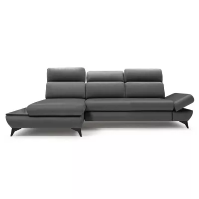 Rohová rozkládací sedací souprava SARNIA - tmavá šedá 2, levý roh