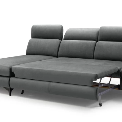 Rohová rozkládací sedací souprava SARNIA - tmavá šedá 2, levý roh