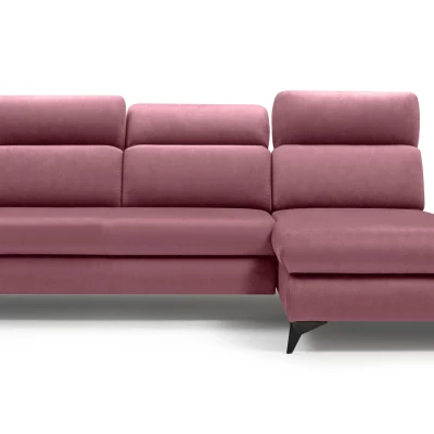 Rohová rozkládací sedací souprava SARNIA - růžová, pravý roh