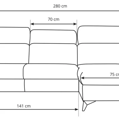 Rohová rozkládací sedací souprava SARNIA - růžová, pravý roh