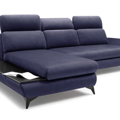 Rohová rozkládací sedací souprava SARNIA - námořnická modrá, levý roh