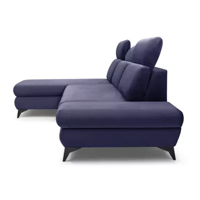 Rohová rozkládací sedací souprava SARNIA - námořnická modrá, levý roh