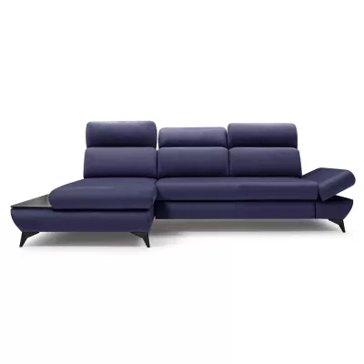 Rohová rozkládací sedací souprava SARNIA - námořnická modrá, levý roh