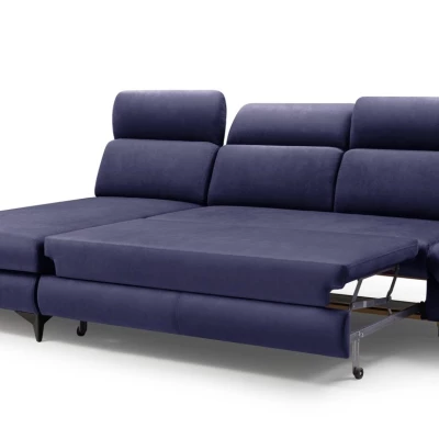 Rohová rozkládací sedací souprava SARNIA - námořnická modrá, levý roh
