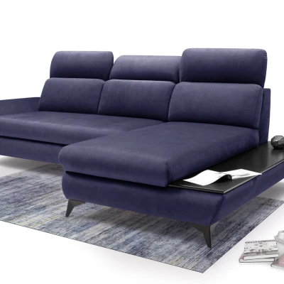 Rohová rozkládací sedací souprava SARNIA - námořnická modrá, pravý roh