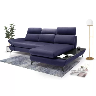 Rohová rozkládací sedací souprava SARNIA - námořnická modrá, pravý roh