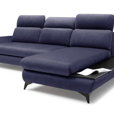 Rohová rozkládací sedací souprava SARNIA - námořnická modrá, pravý roh