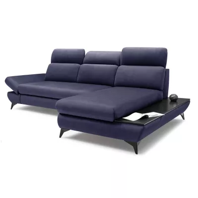 Rohová rozkládací sedací souprava SARNIA - námořnická modrá, pravý roh