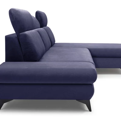 Rohová rozkládací sedací souprava SARNIA - námořnická modrá, pravý roh