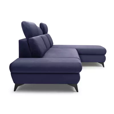 Rohová rozkládací sedací souprava SARNIA - námořnická modrá, pravý roh