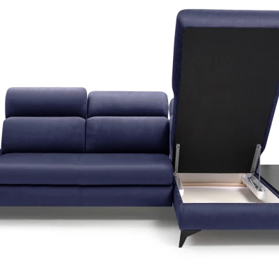 Rohová rozkládací sedací souprava SARNIA - námořnická modrá, pravý roh