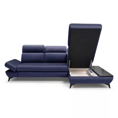 Rohová rozkládací sedací souprava SARNIA - námořnická modrá, pravý roh