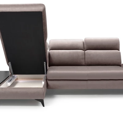 Rohová rozkládací sedací souprava SARNIA - šedá 1, levý roh