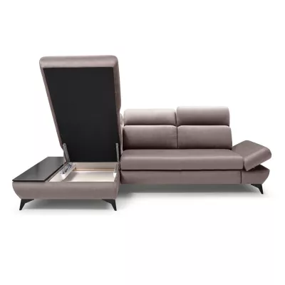 Rohová rozkládací sedací souprava SARNIA - šedá 1, levý roh